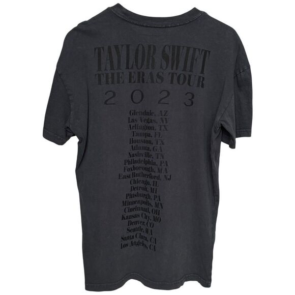 Taylor Swift The Eras Tour Mineral Wash Gray Crewneck Graphic T-Shirt. XS. NWOT. - Picture 3 of 9